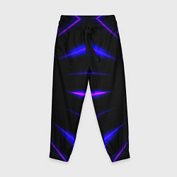Брюки детские Color black neon stripes, цвет: 3D-принт