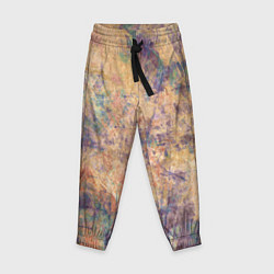 Детские брюки Абстракция - pink marble with blue flecks