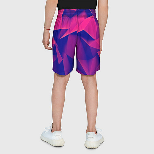Детские шорты Violet polygon / 3D-принт – фото 4