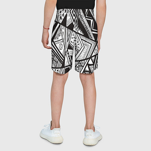 Детские шорты Black and white / 3D-принт – фото 4