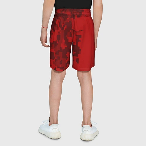 Детские шорты ROBLOX: Red Camo / 3D-принт – фото 4