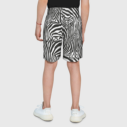 Детские шорты Полосы шкура зебры / 3D-принт – фото 4