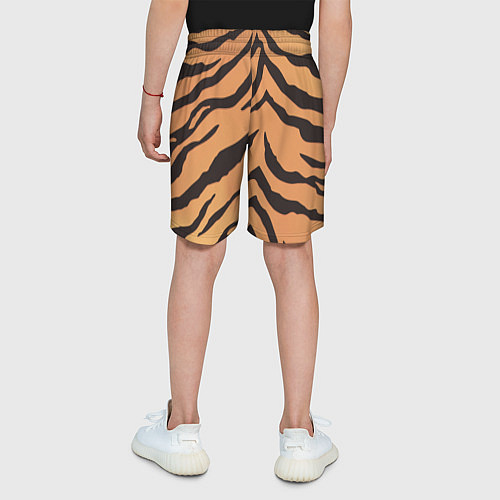 Детские шорты Тигриный камуфляж / 3D-принт – фото 4