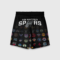 Шорты детские San Antonio Spurs 2, цвет: 3D-принт