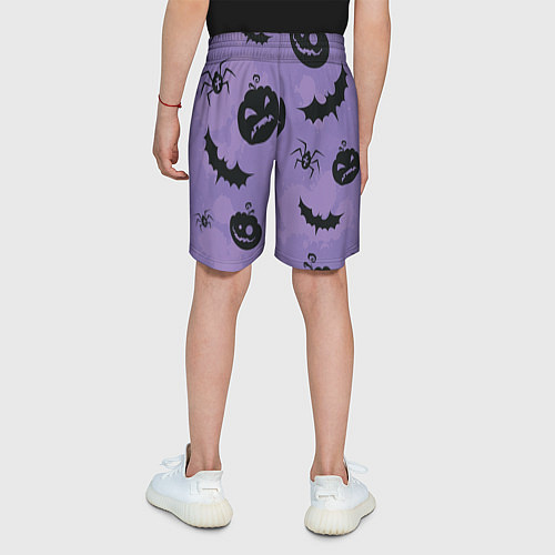Детские шорты Фиолетовый хэллоуин / 3D-принт – фото 4