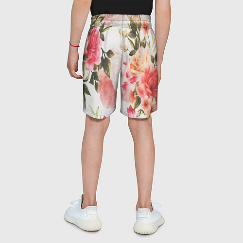 Детские шорты Нежный букет / 3D-принт – фото 4