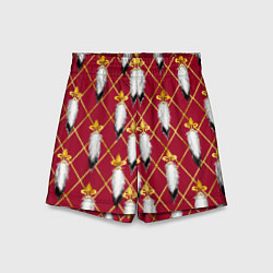Шорты детские Tassels red gold, цвет: 3D-принт
