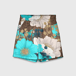 Шорты детские Красивые цвеТы, цвет: 3D-принт