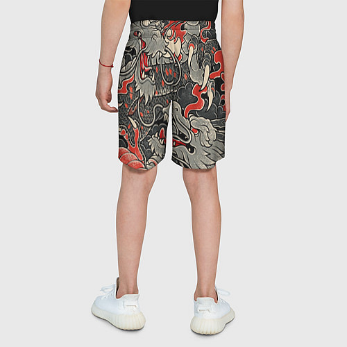 Детские шорты Китайский Дракон, China Dragon / 3D-принт – фото 4