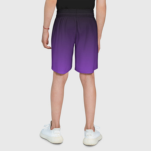 Детские шорты Ночной градиент Фиолетовый / 3D-принт – фото 4