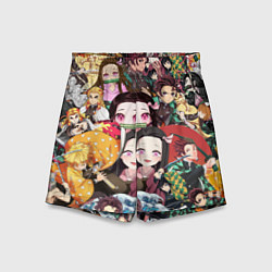 Шорты детские КЛИНОК РАССЕКАЮЩИЙ СТИКЕРБОМБИНГ, цвет: 3D-принт