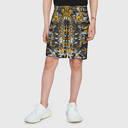 Шорты детские Жёлтый каменный дракон, цвет: 3D-принт — фото 2