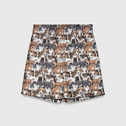 Шорты детские Щенки Разных Пород, цвет: 3D-принт