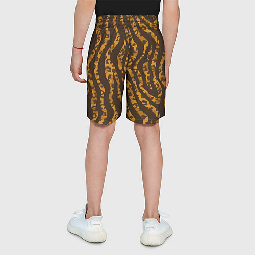 Детские шорты Шкура тигра леопарда гибрид / 3D-принт – фото 4