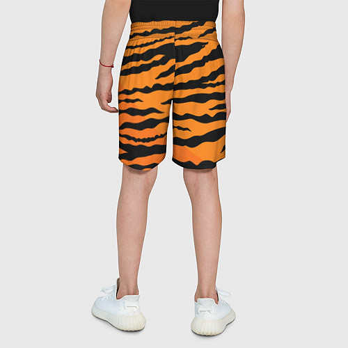 Детские шорты Шкура тигра вектор / 3D-принт – фото 4