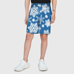 Шорты детские Снежное небо, цвет: 3D-принт — фото 2