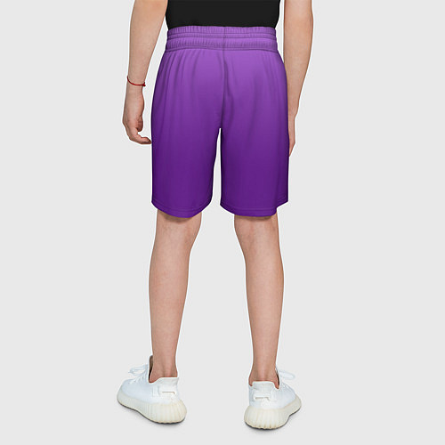 Детские шорты Красивый фиолетовый градиент / 3D-принт – фото 4