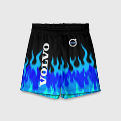 Шорты детские Volvo размытый огонь, цвет: 3D-принт