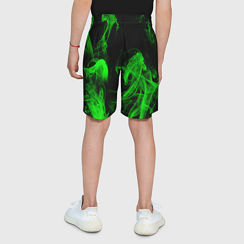 Детские шорты Skoda: Green Smoke / 3D-принт – фото 4