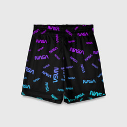 Шорты детские NASA NEON PATTERN, цвет: 3D-принт