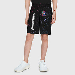 Шорты детские FNF - ПАРЕНЬ Брызги, цвет: 3D-принт — фото 2