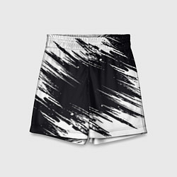 Шорты детские БЕЛАЯ КРАСКА БРЫЗГИ, цвет: 3D-принт