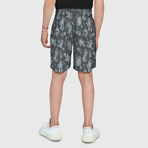 Детские шорты Морские Котики: Черный / 3D-принт – фото 4