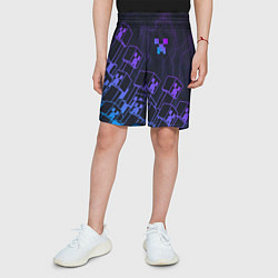 Шорты детские Minecraft CREEPER NEON, цвет: 3D-принт — фото 2