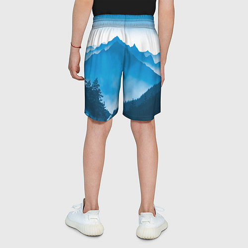 Детские шорты Горы Лес / 3D-принт – фото 4