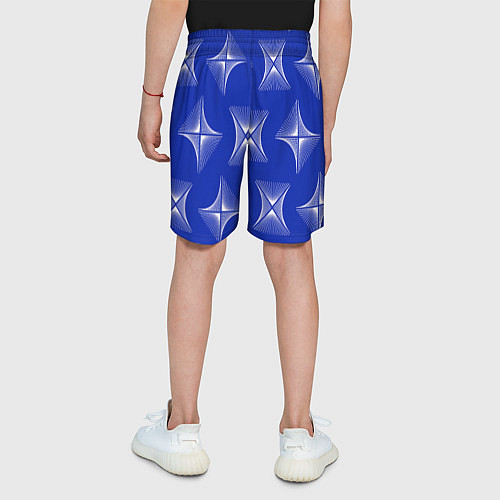 Детские шорты ABSTRACT PATTERN ON A BLUE BACKGROUND / 3D-принт – фото 4