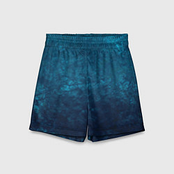 Шорты детские Синий абстрактный мраморный узор, цвет: 3D-принт