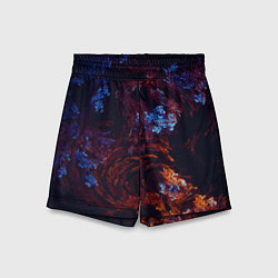 Шорты детские Синие и Красные Коралловые Рифы, цвет: 3D-принт