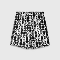 Детские шорты Черно-белый современный узор