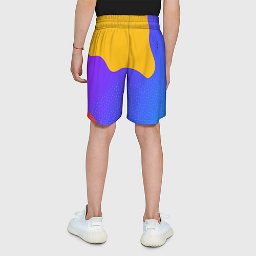 Детские шорты Яркие разноцветные пятна / 3D-принт – фото 4