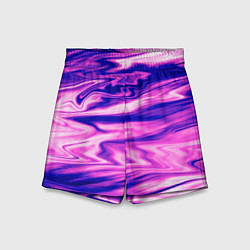 Шорты детские Розово-фиолетовый мраморный узор, цвет: 3D-принт