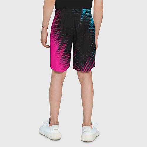 Детские шорты Citroen - Neon Gradient / 3D-принт – фото 4