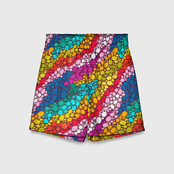 Шорты детские Абстракция - радужное настроение, цвет: 3D-принт