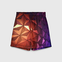 Шорты детские Абстрактная металлическая поверхность планеты, цвет: 3D-принт