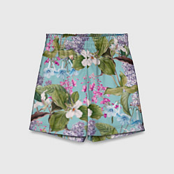 Шорты детские Цветы Цветущая Сирень, цвет: 3D-принт