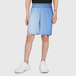 Шорты детские Растровая растяжка - паттерн, цвет: 3D-принт — фото 2