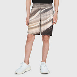 Шорты детские Абстрактные волны и огни бесконечности, цвет: 3D-принт — фото 2