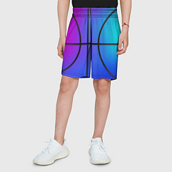 Шорты детские Градиентный баскетбольный мяч, цвет: 3D-принт — фото 2