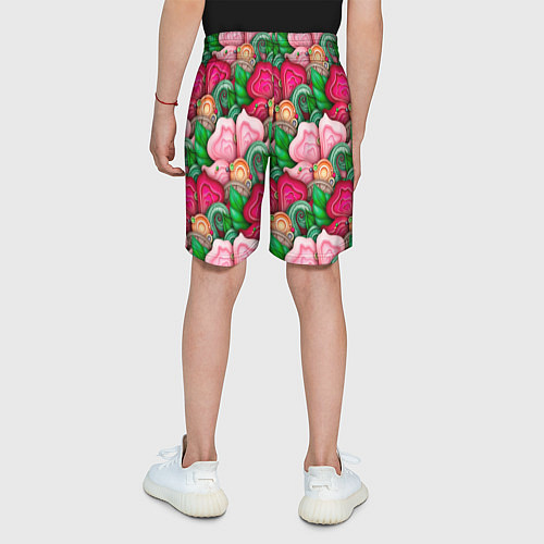 Детские шорты Калейдоскоп из листьев / 3D-принт – фото 4