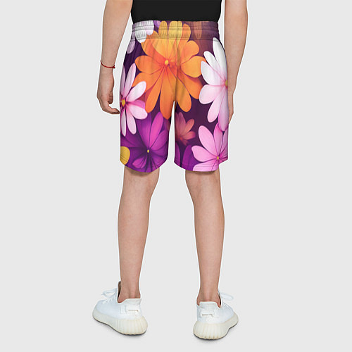Детские шорты Яркие фанстастические цветы / 3D-принт – фото 4