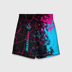 Шорты детские Galatasaray - neon gradient: по-вертикали, цвет: 3D-принт