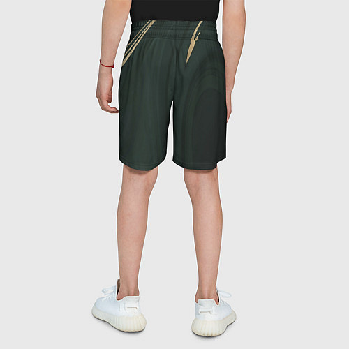 Детские шорты Мраморный фон с золотым прикосновением / 3D-принт – фото 4