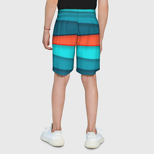Детские шорты Геометрические непараллельные пластины / 3D-принт – фото 4