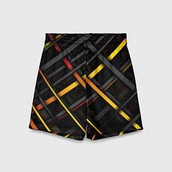 Шорты детские Цветные переплетающиеся линии, цвет: 3D-принт