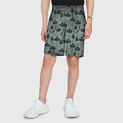 Шорты детские Мрачные завядшие цветы, цвет: 3D-принт — фото 2