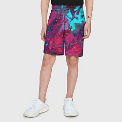 Шорты детские Смешанные краски, цвет: 3D-принт — фото 2